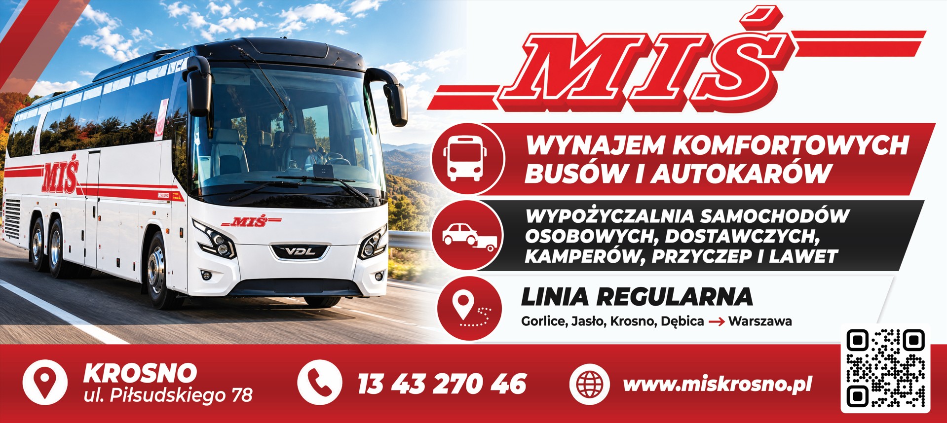 wynajem autobusów KROSNO